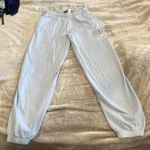 Roots light blue sweatpants with tie waist